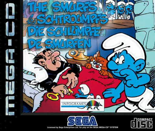 Smurfs, The (Europe) (En,Fr,De,Es,It) Sega CD Game Cover